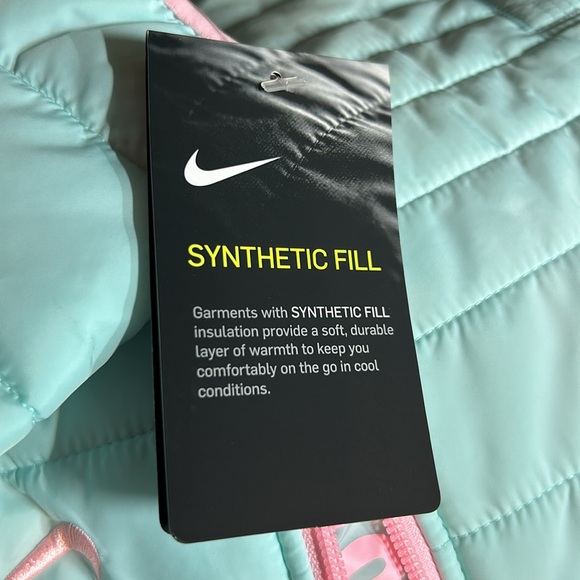 Nike Toddler Girls Teal/Pink Hooded Jacket W/Fleece lining 2T-NWTS - Picture 5 of 5